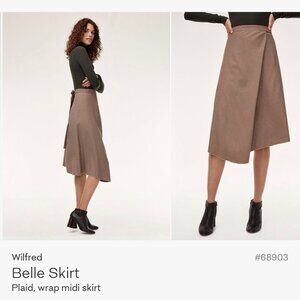 NWOT Wilfred Belle Houndstooth Wrap Skirt